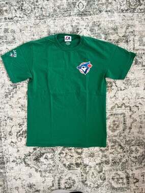 Majestic Toronto Blue Jays Green Alex Anthopoulos #77 St. Patrick's Day T-Shirt